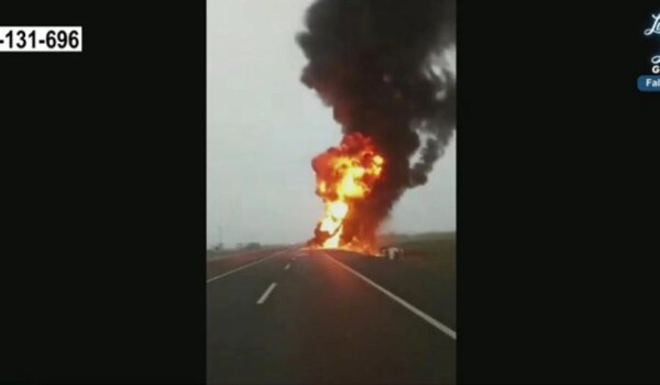 Chincha: camión cisterna que transportaba combustible se incendió en la Panamericana Sur | VIDEO